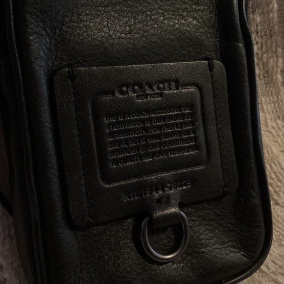 Coach Hybrid Pouch Black Leather Belt Bag Unisex - Picture 6 of 6
